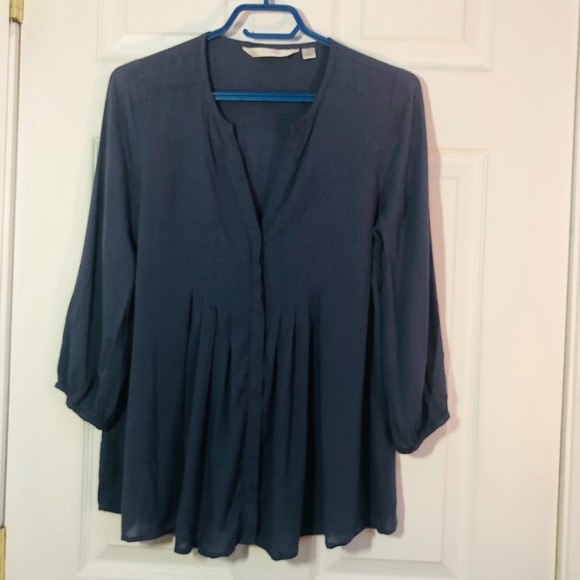 LC Lauren Conrad Tops - LC Lauren Conrad Blue Button Up Long Sleeve Shirt